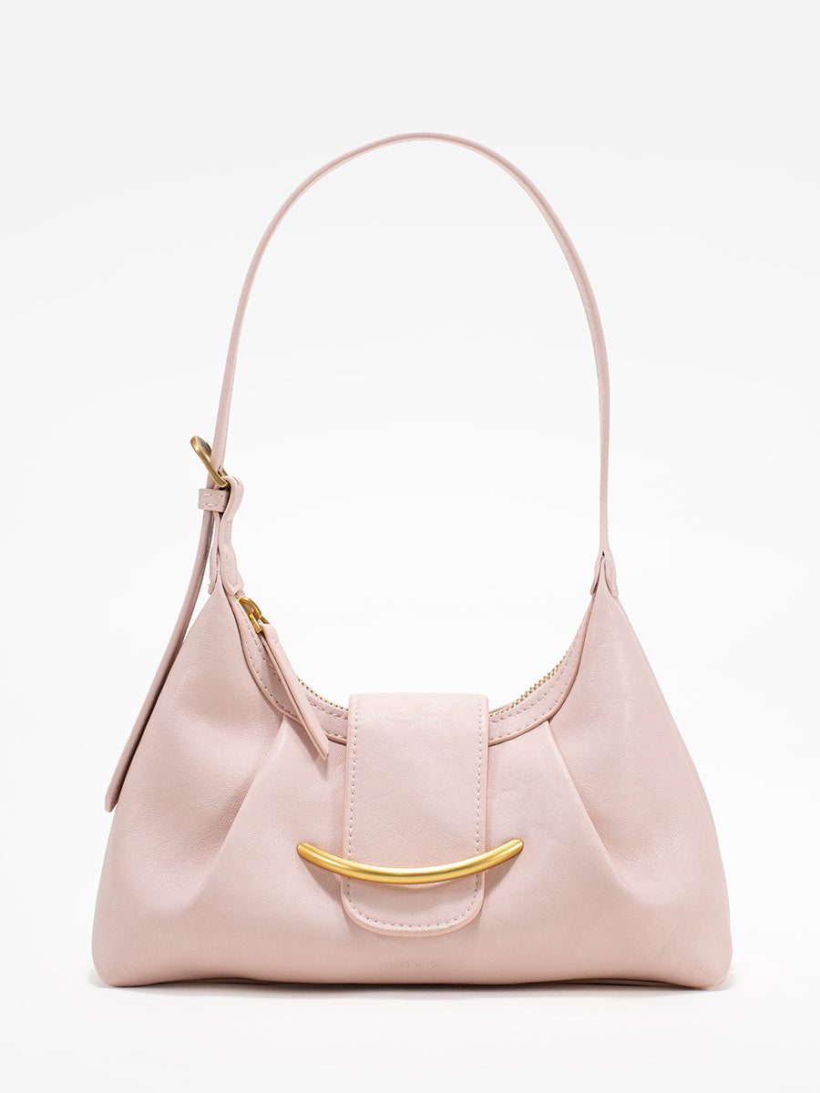 Crescent-shaped delicate hobo bag