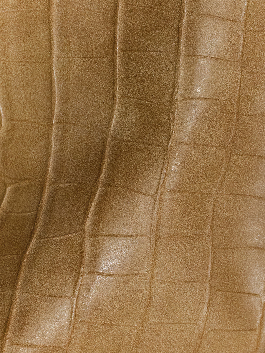 Crocodile pattern chain shoulder bag