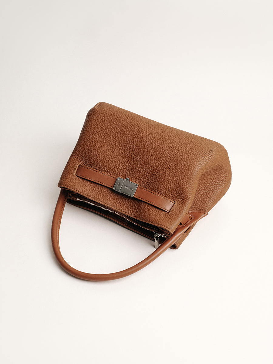 FIRST-LAYER COWHIDE BUCKET BAG