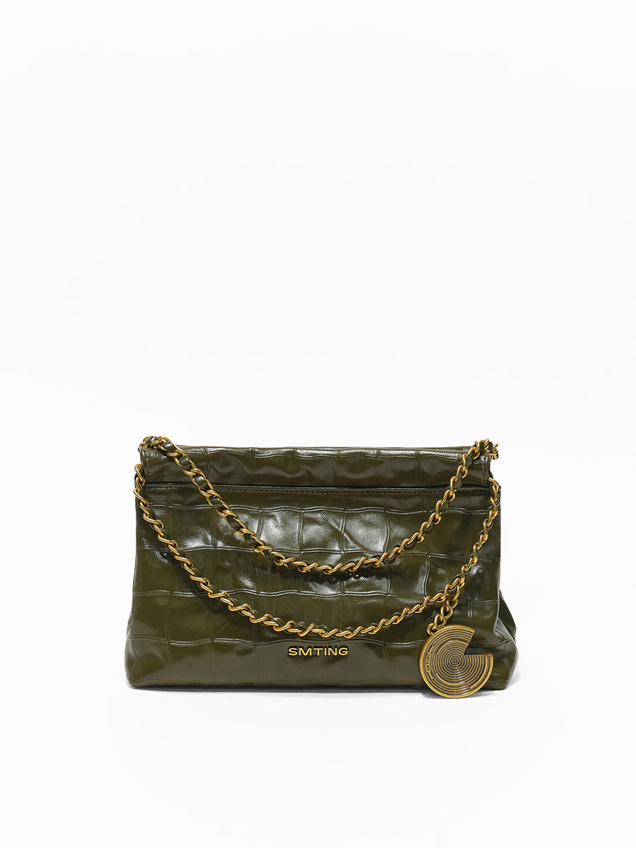Coco Moonlight-Top Grain Leather Cowhide Chain Bag