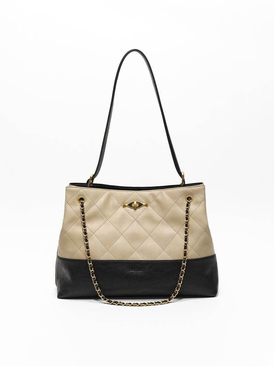 Left Bank Time-Rhombus Chain Bag Tote Bag