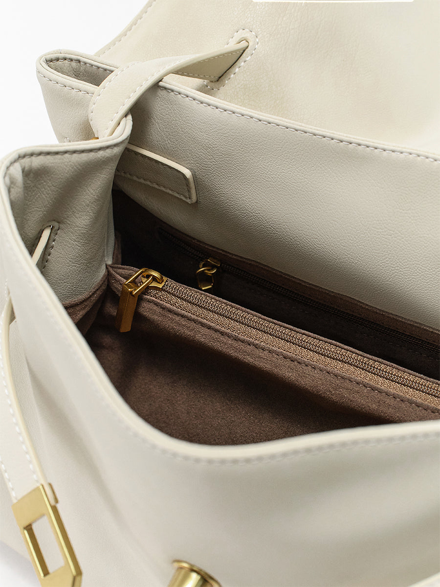 Commute Kelly Bag with Subtle Pearlized Texture