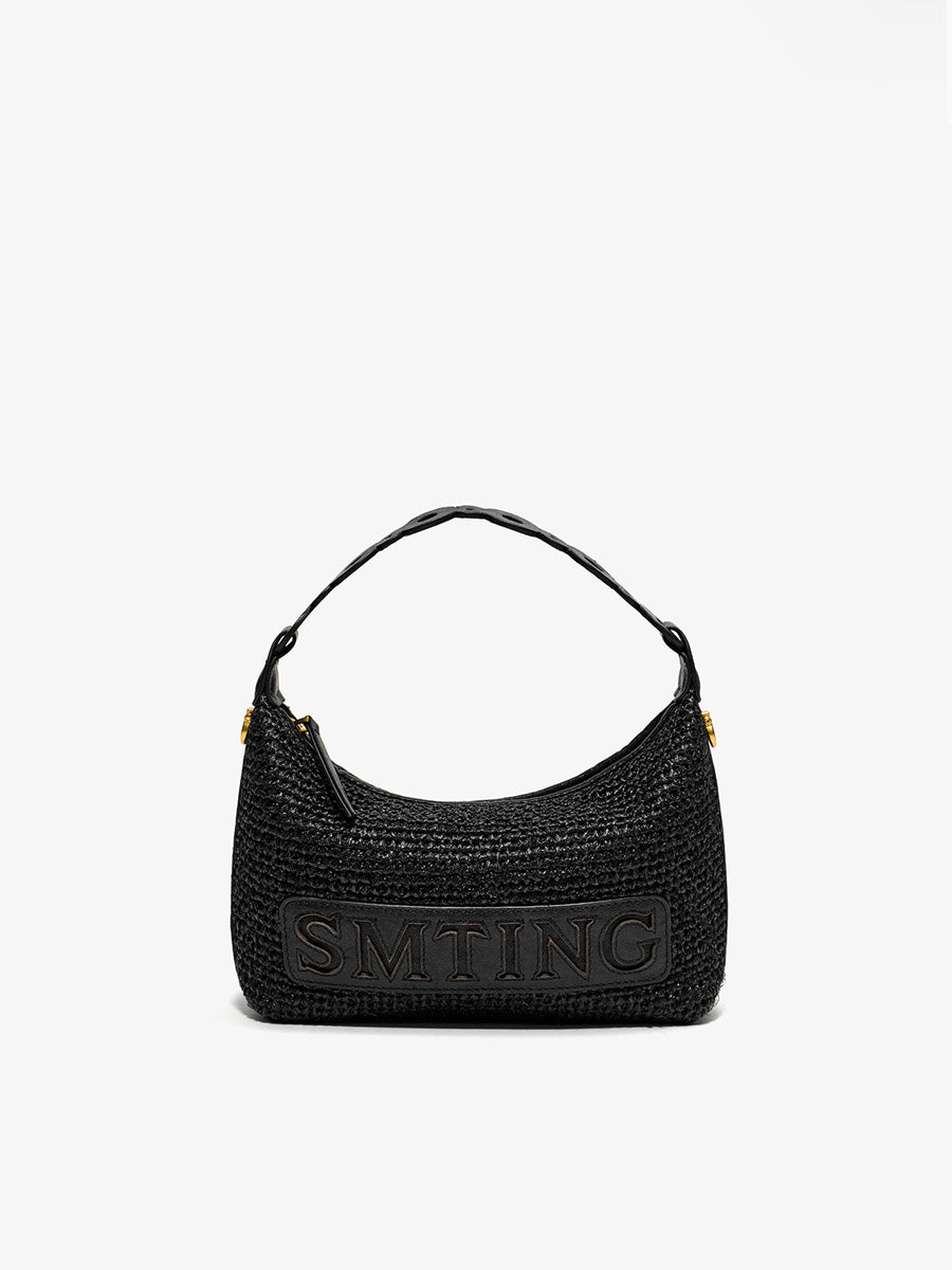 French woven handbag underarm bag