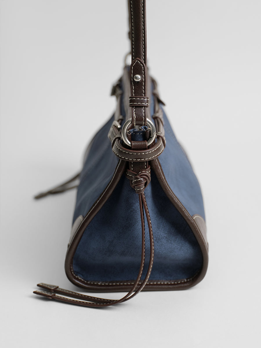 Leather Baguette Single-Shoulder Bag