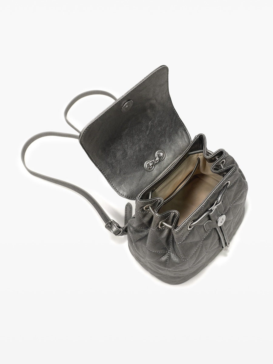 Diamond pattern minimalist fashion backpack