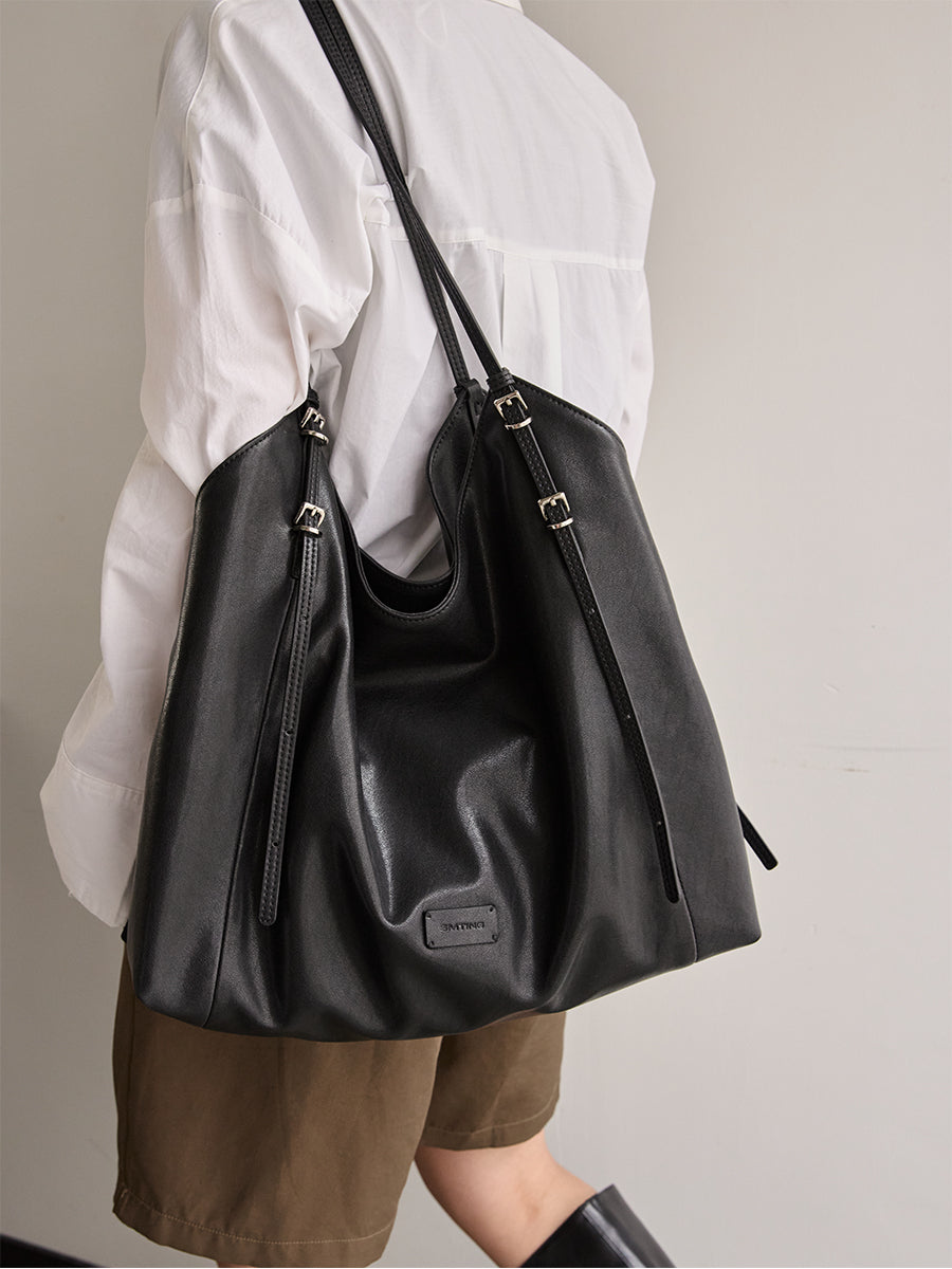 Beautiful practical large-capacity cowhide single-shoulder bag