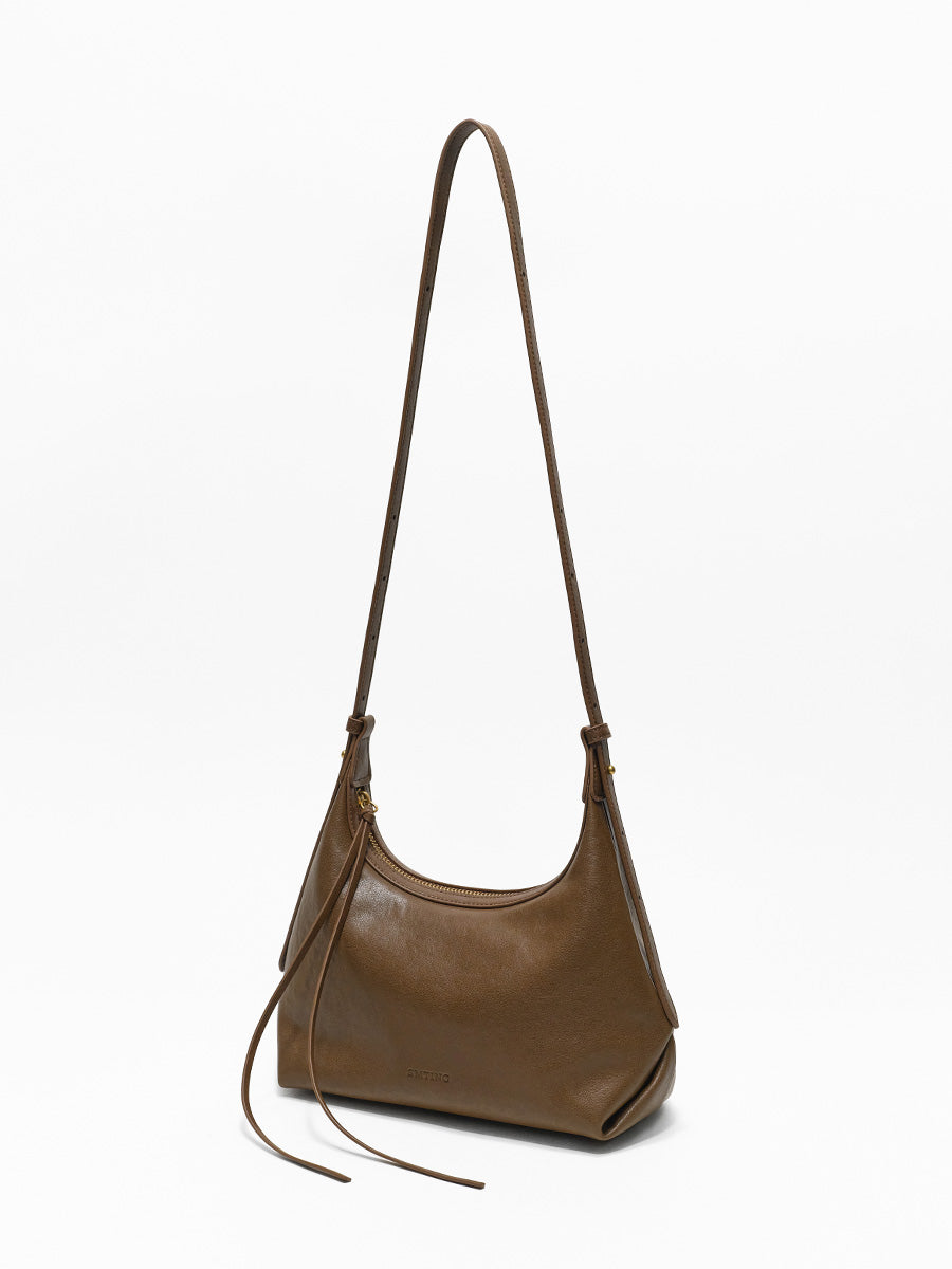 Arc-shaped hand-held hobo bag