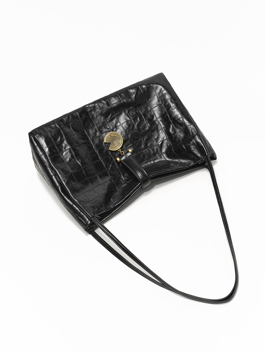 Plaid large capacity shoulder bag tote bag