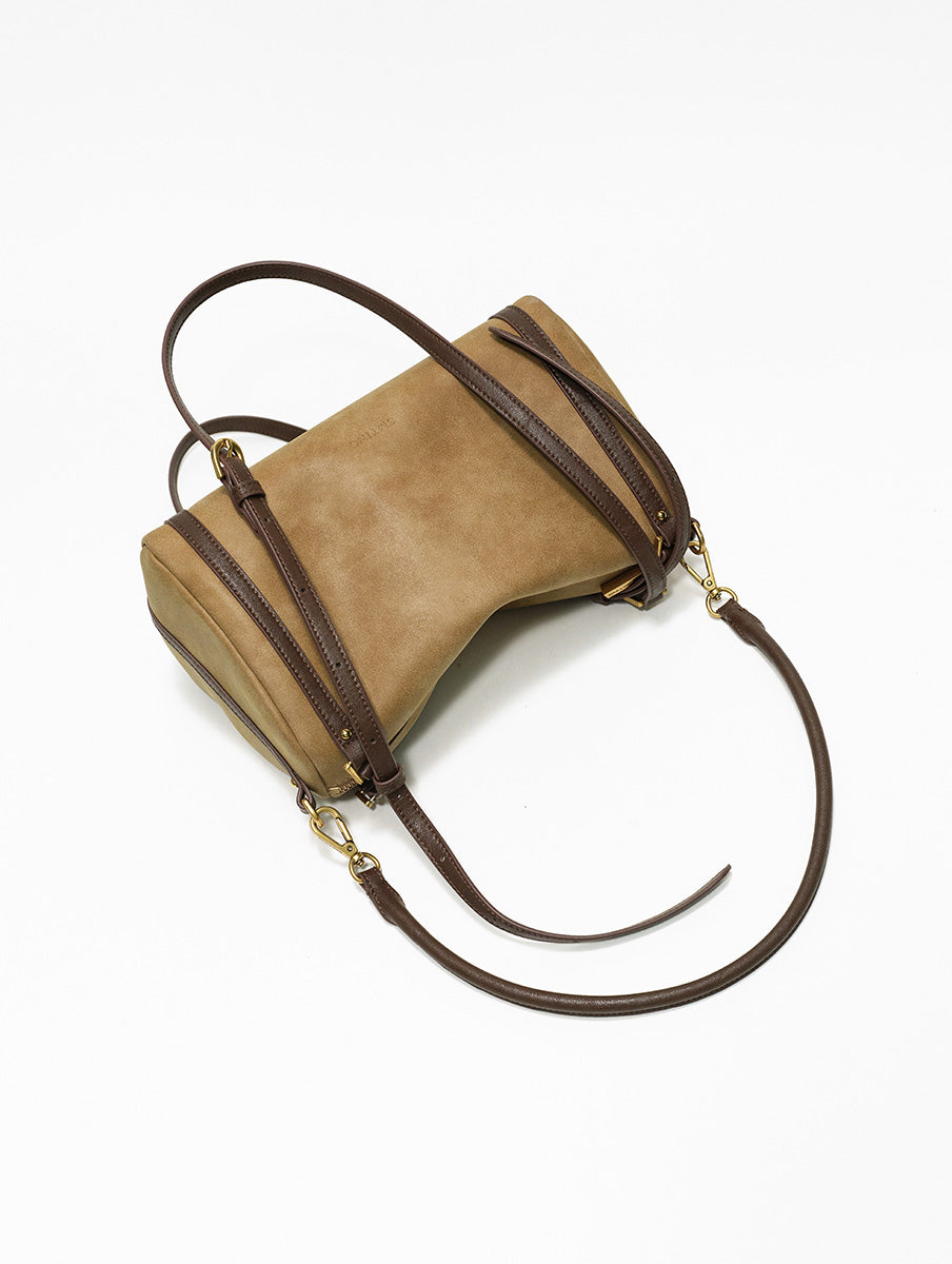 Colorblock retro boston shoulder bag