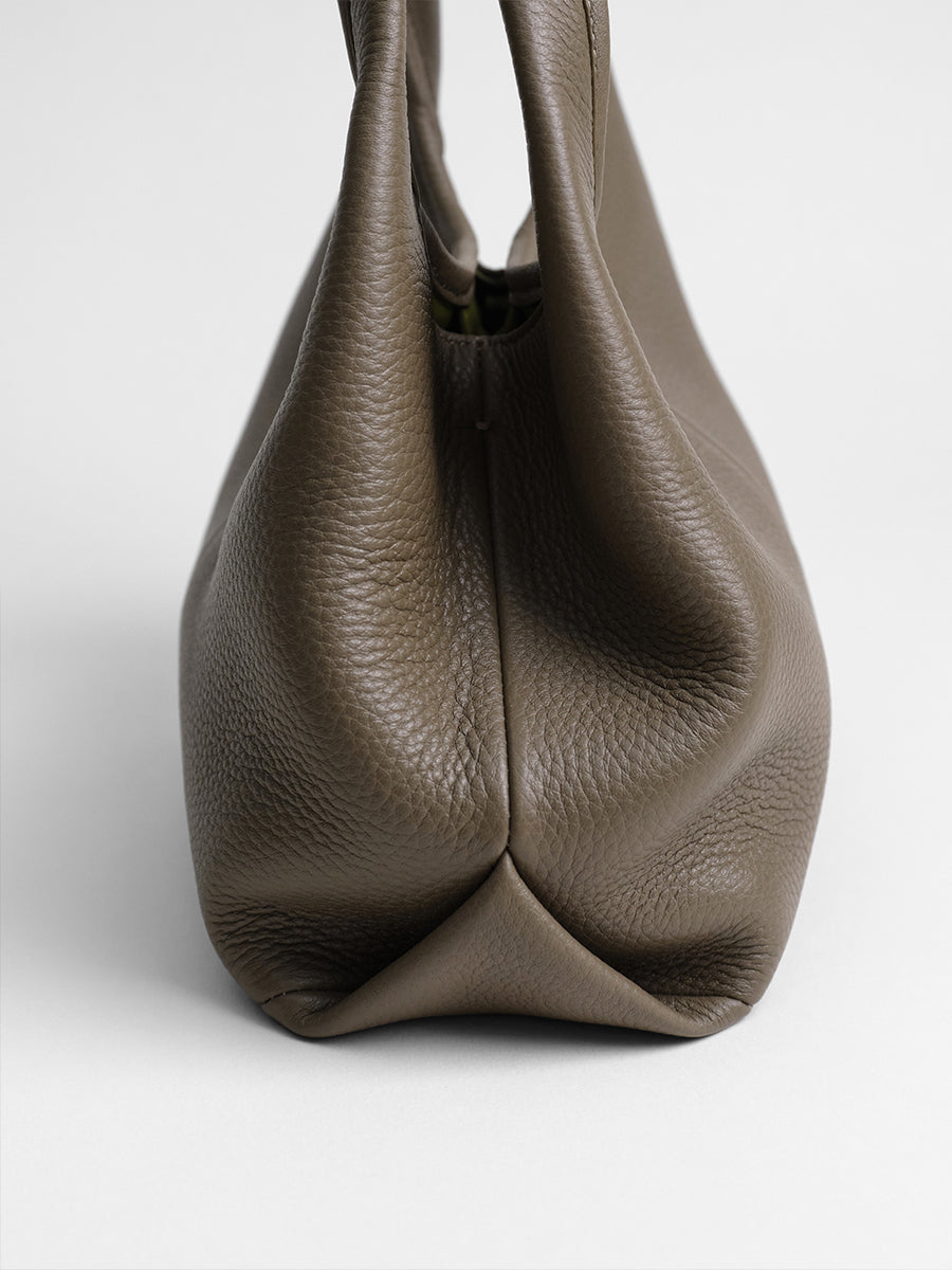 top grain leather minimalist hobo bag