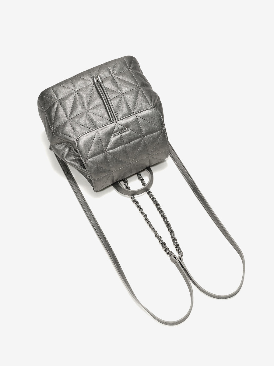 Diamond pattern minimalist fashion backpack