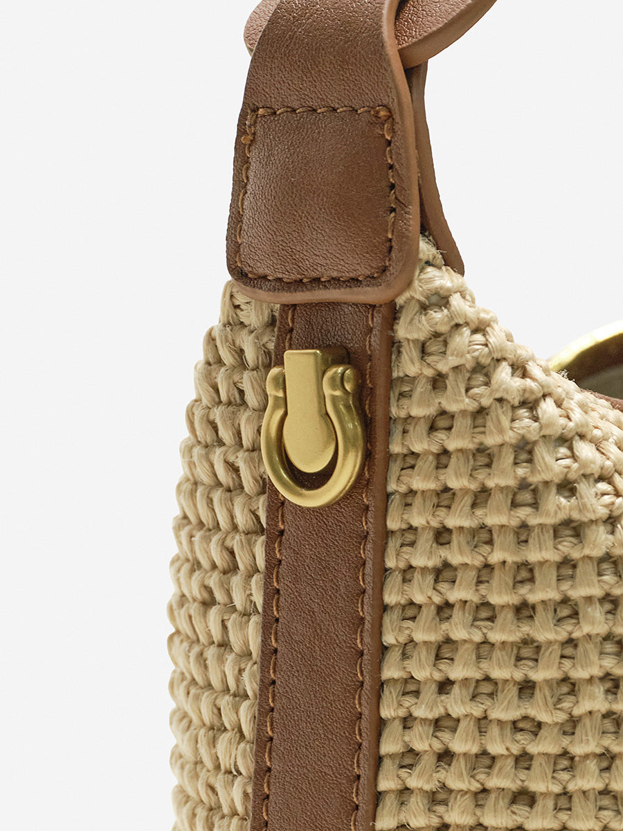 French woven handbag underarm bag