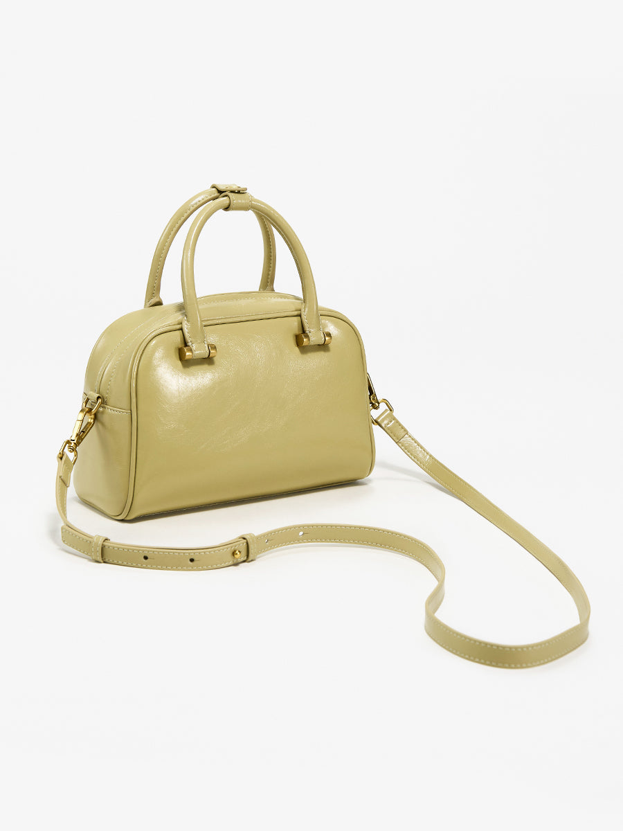 Semi-circular boston bag