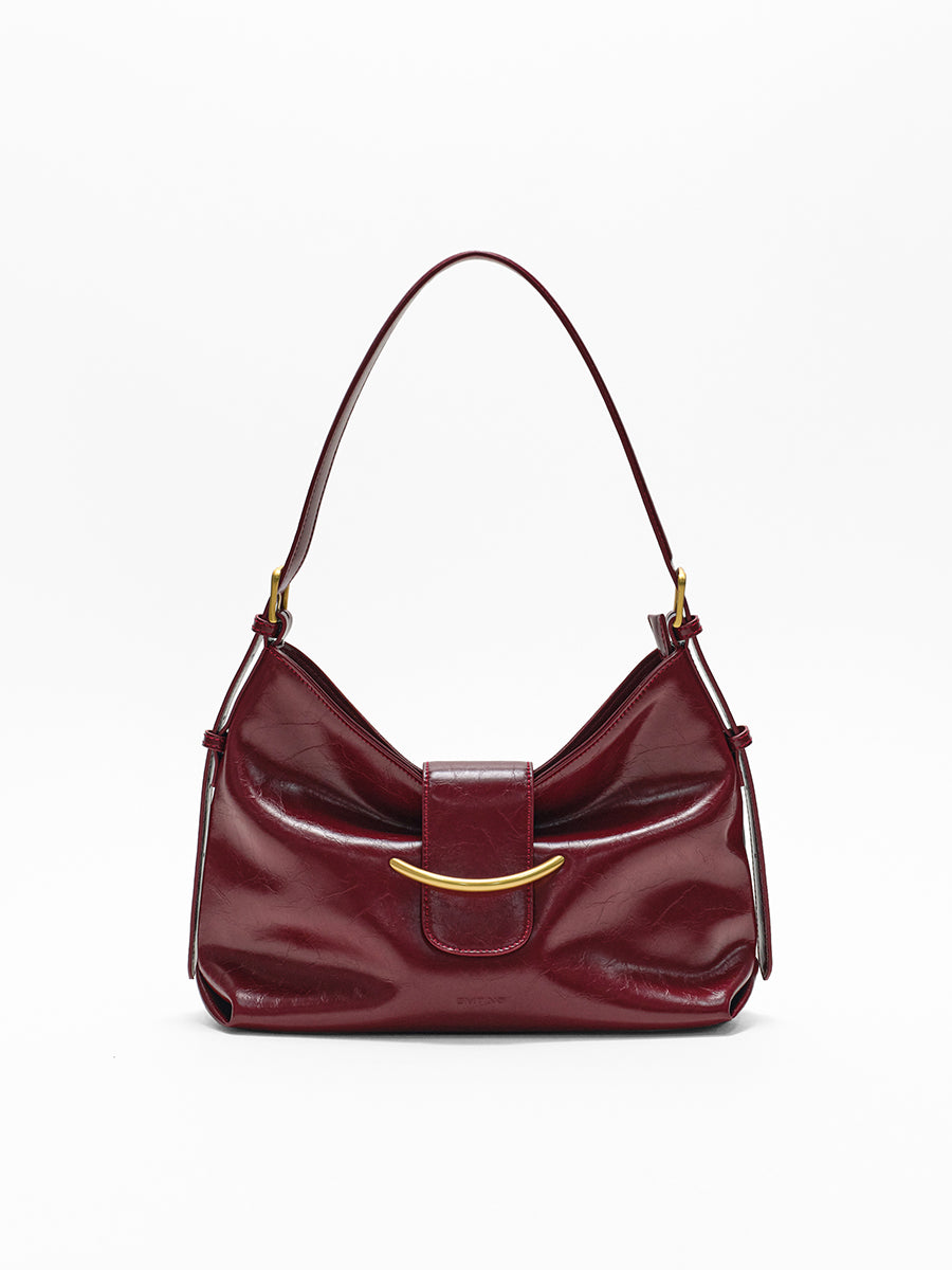 Cracked large capacity shoulder bag