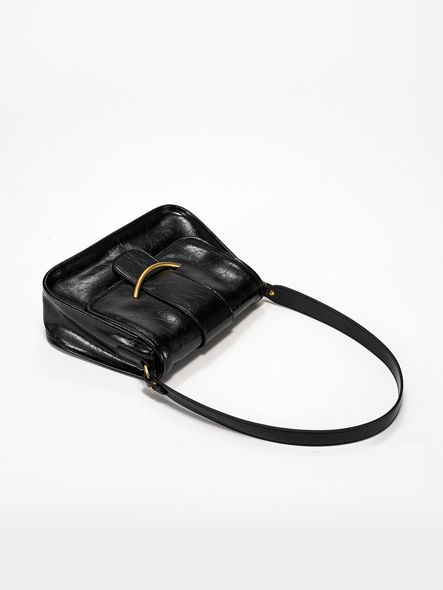 Retro magnetic buckle underarm bag single-shoulder bag