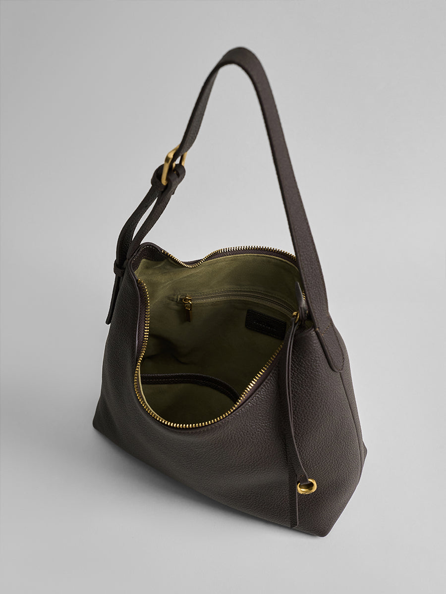First-layer cowhide minimalist hobo bag