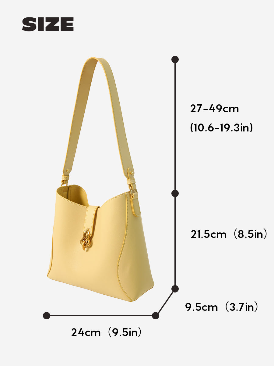 Large-capacity bucket bag for daily commuting