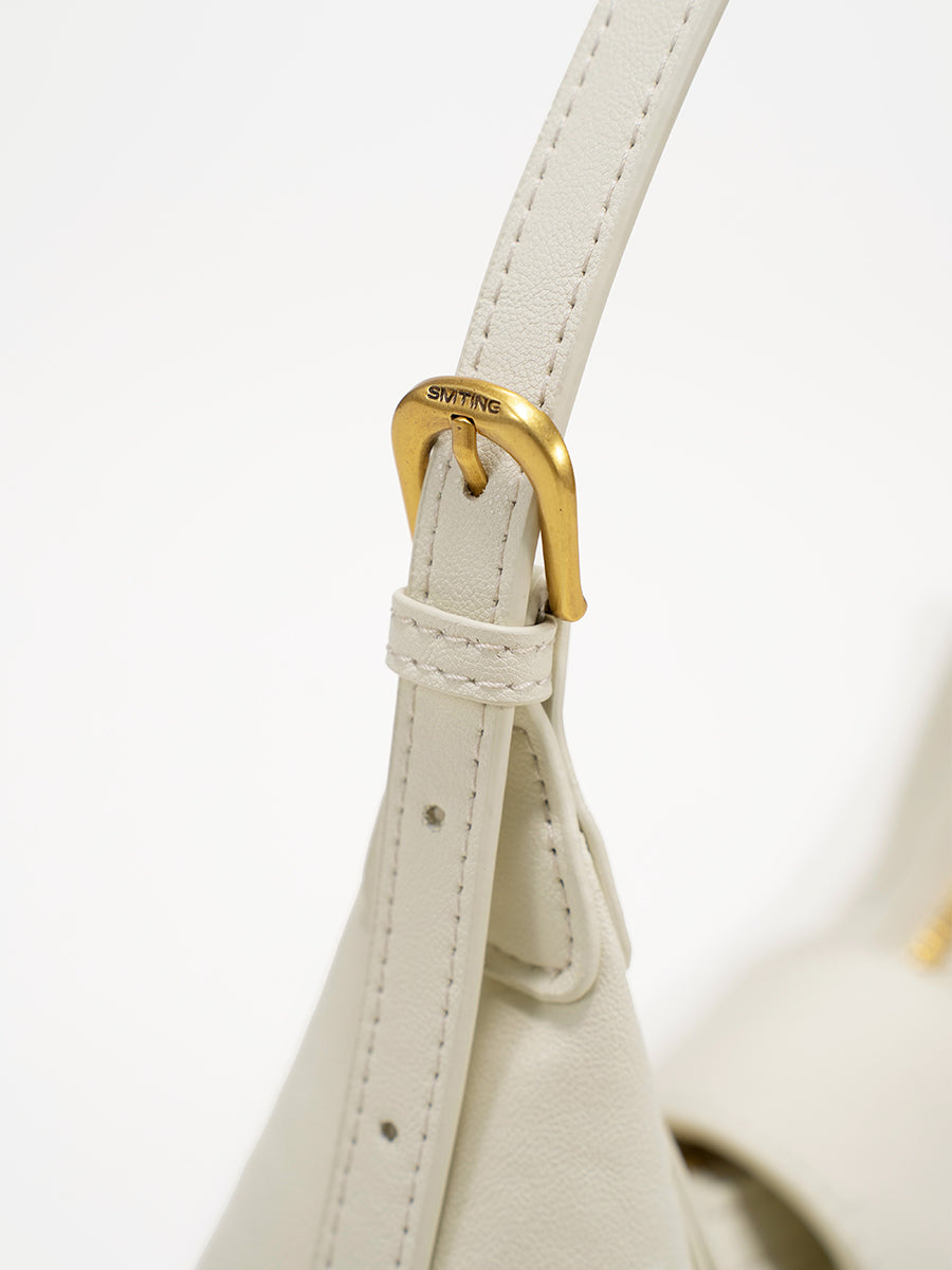 Crescent-shaped delicate hobo bag