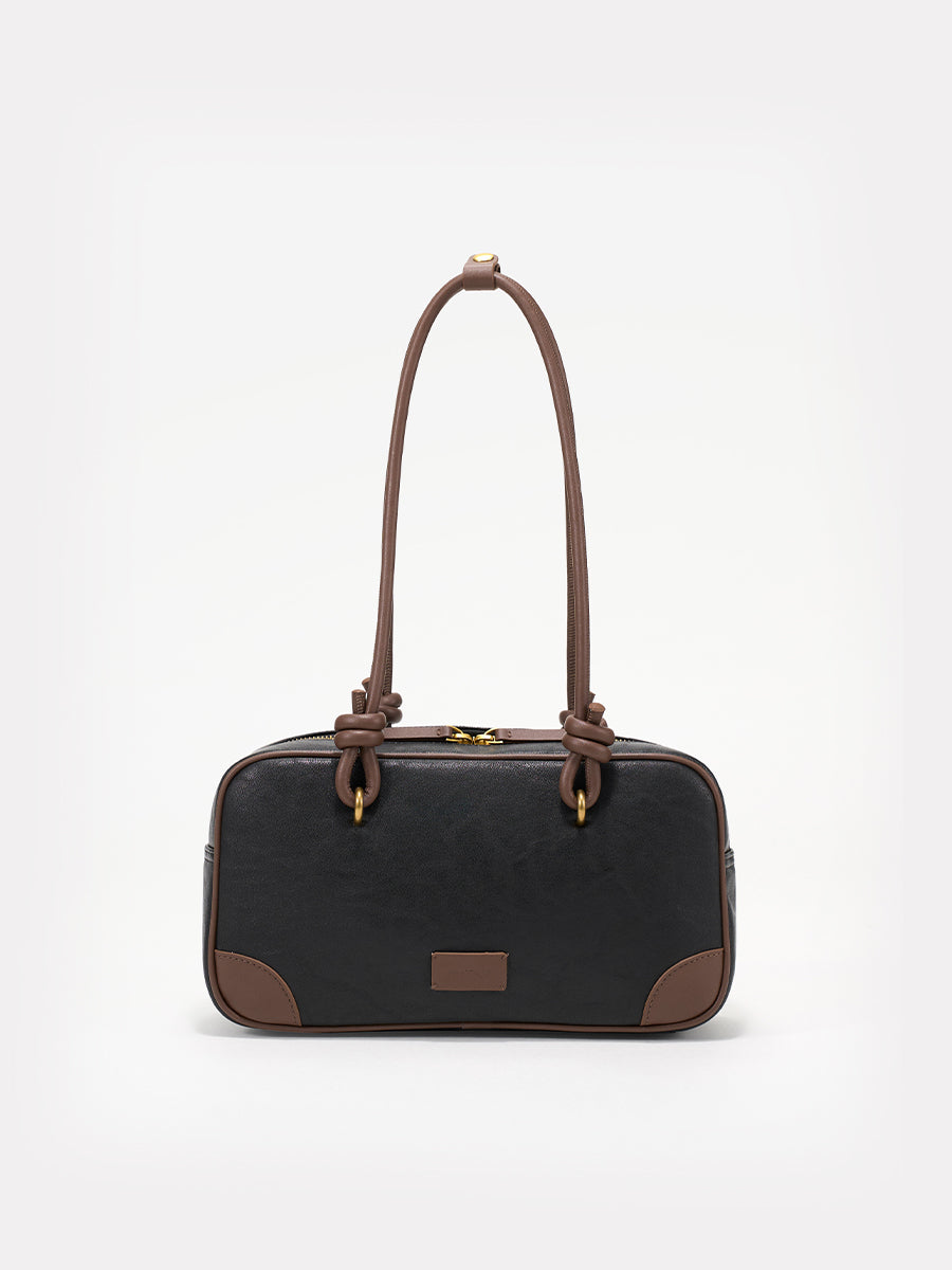 Color-blocking design boston bag