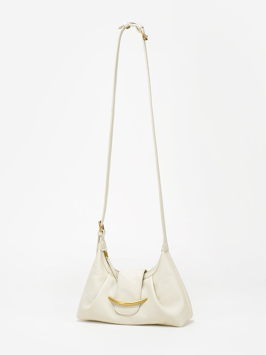 Crescent-shaped delicate hobo bag