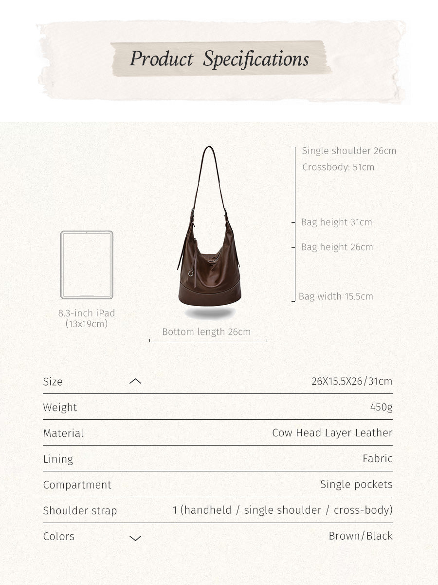 Simple and exquisite bucket bag