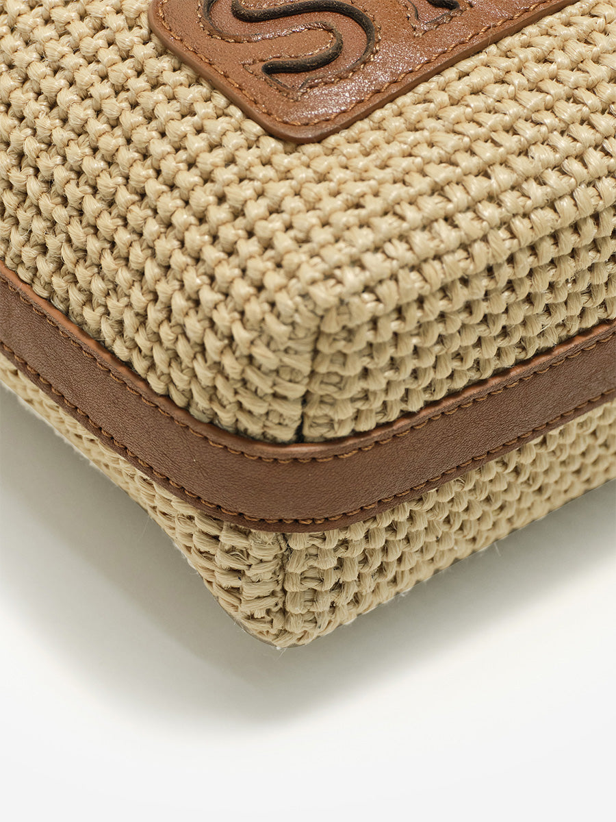 French woven handbag underarm bag