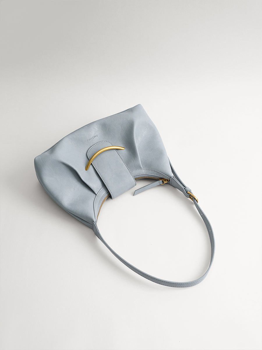 Crescent-shaped delicate hobo bag