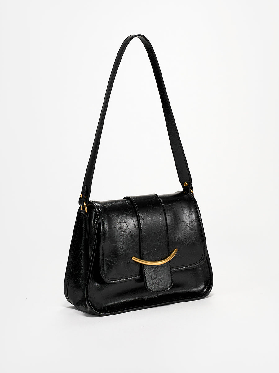 Retro magnetic buckle underarm bag single-shoulder bag