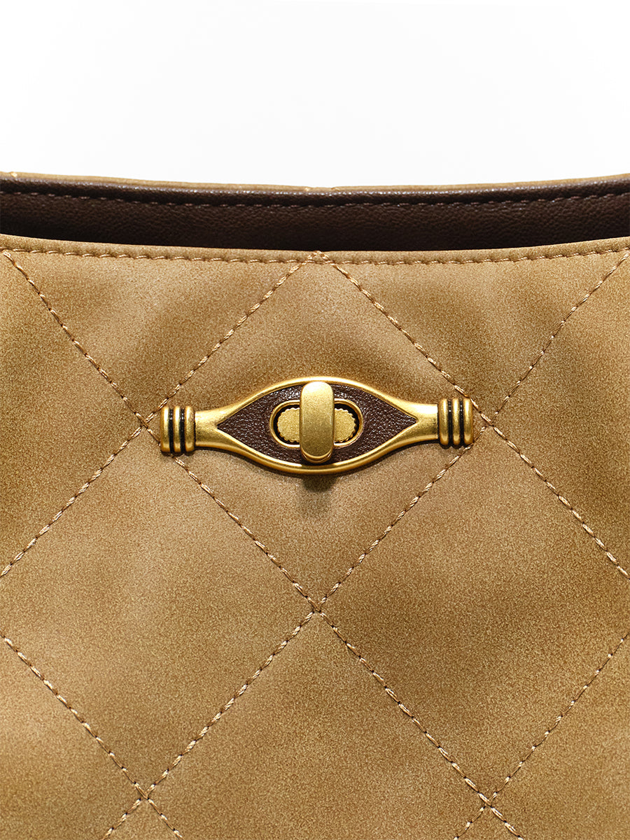 Left Bank Time-Rhombus Chain Bag Tote Bag