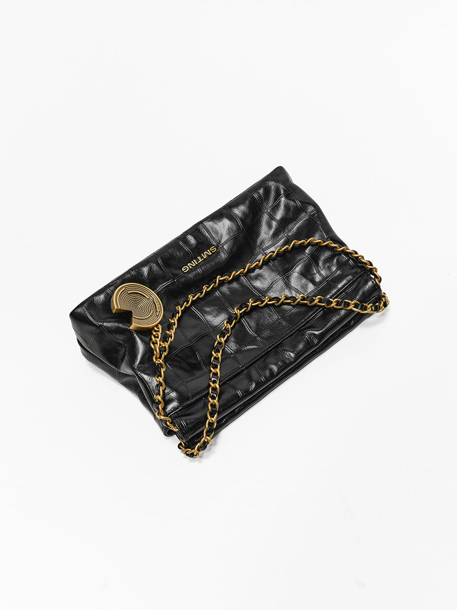 Coco Moonlight-Top Grain Leather Cowhide Chain Bag