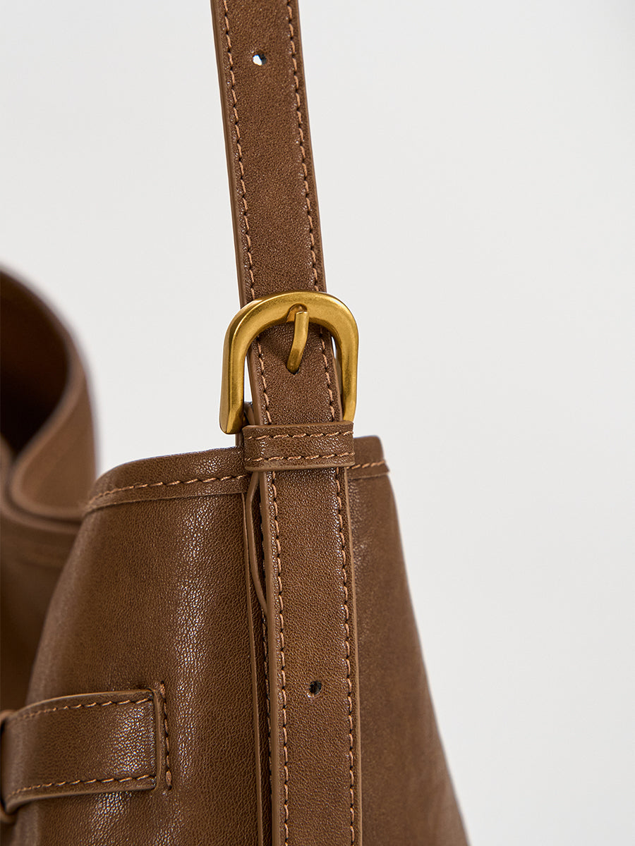 Long time no see-Large Capacity Leather Tote Bag
