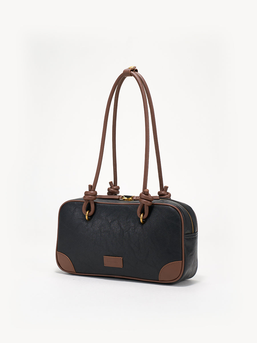 Color-blocking design boston bag