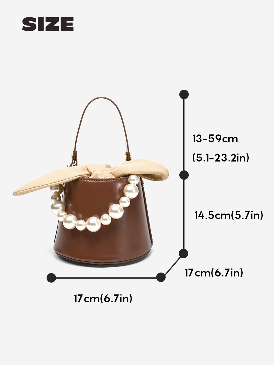 Pearl Chain Bucket Bag
