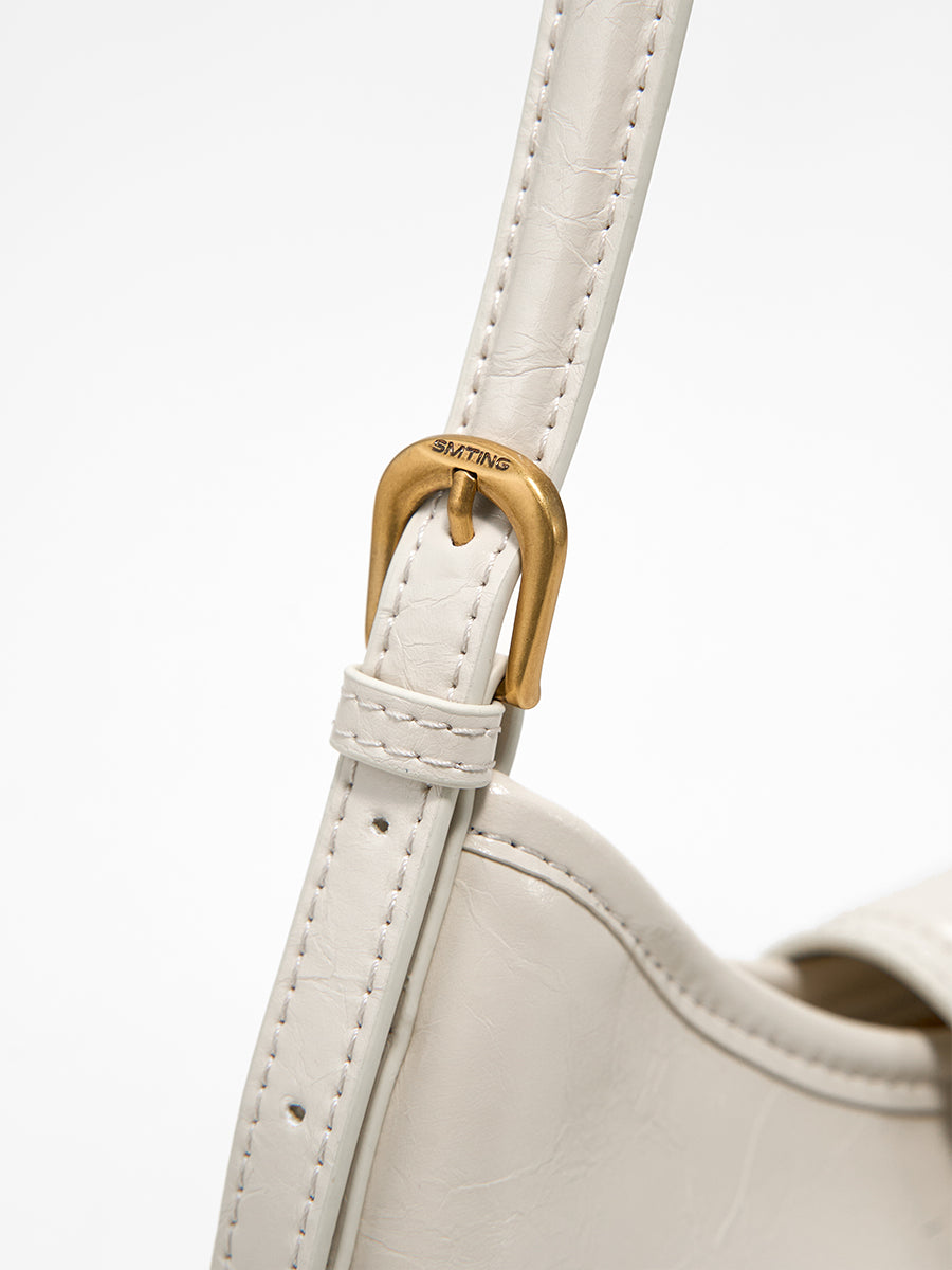 Large-capacity cowhide single-shoulder tote bag