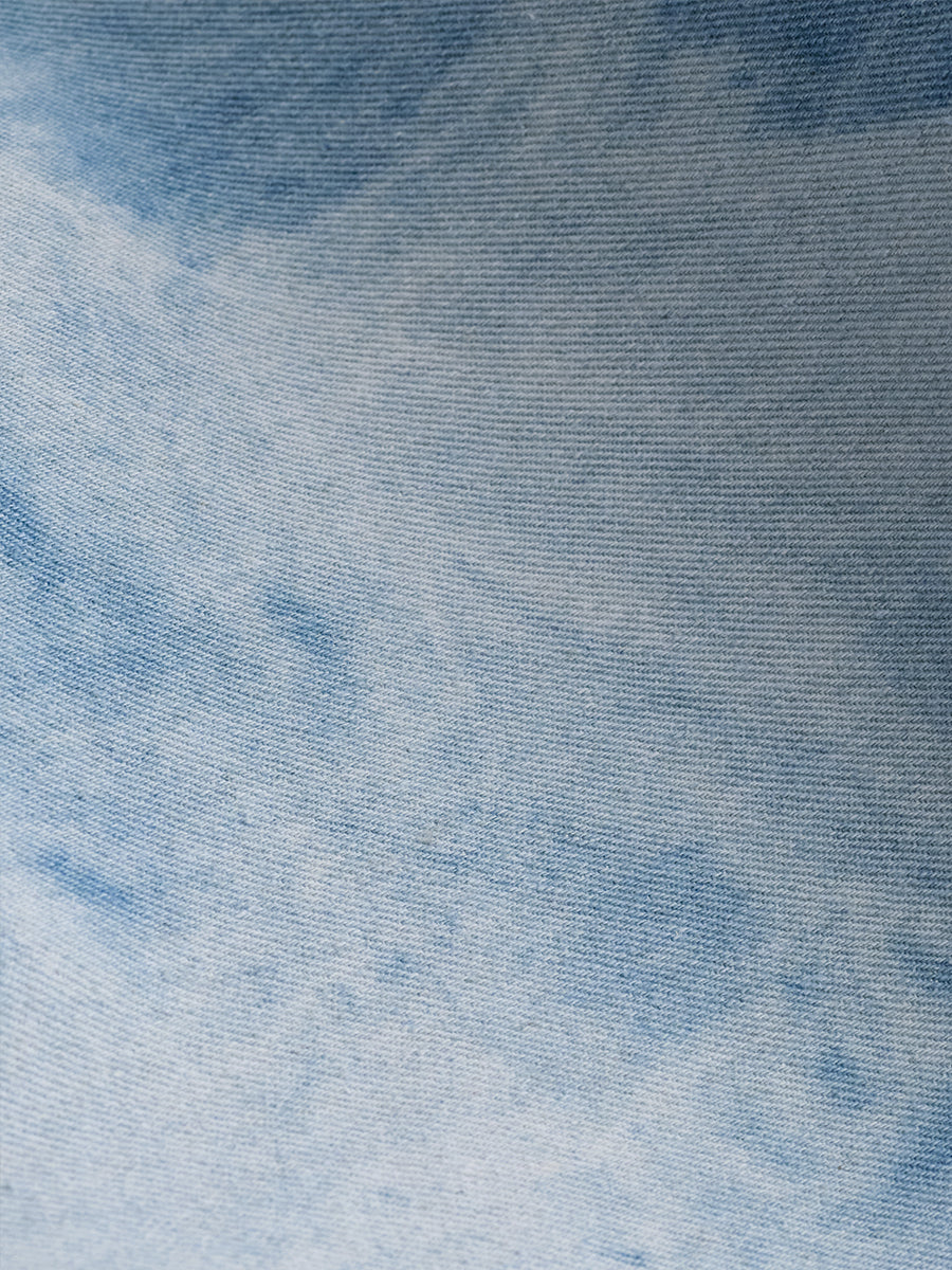 Large-capacity tie-dye denim tote bag