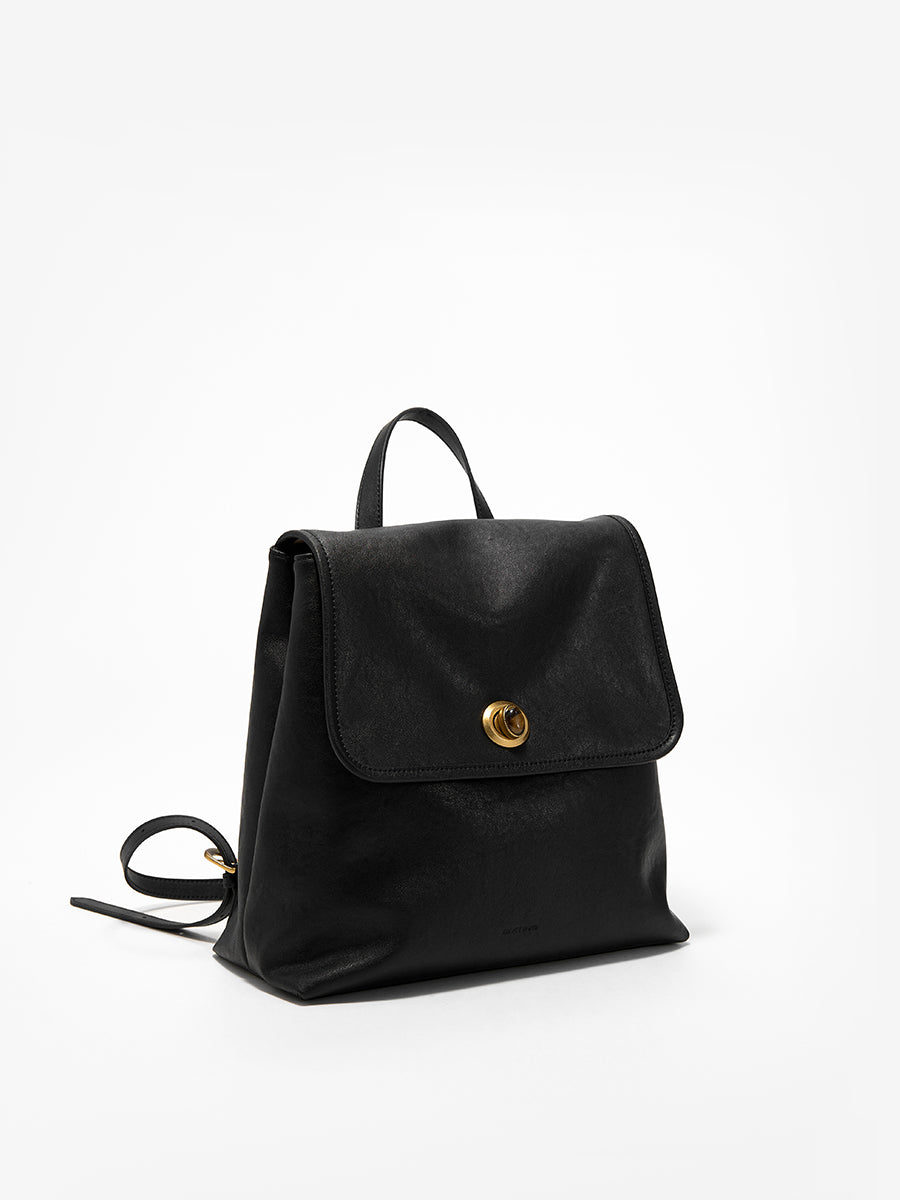 Minimalist solid color retro backpack