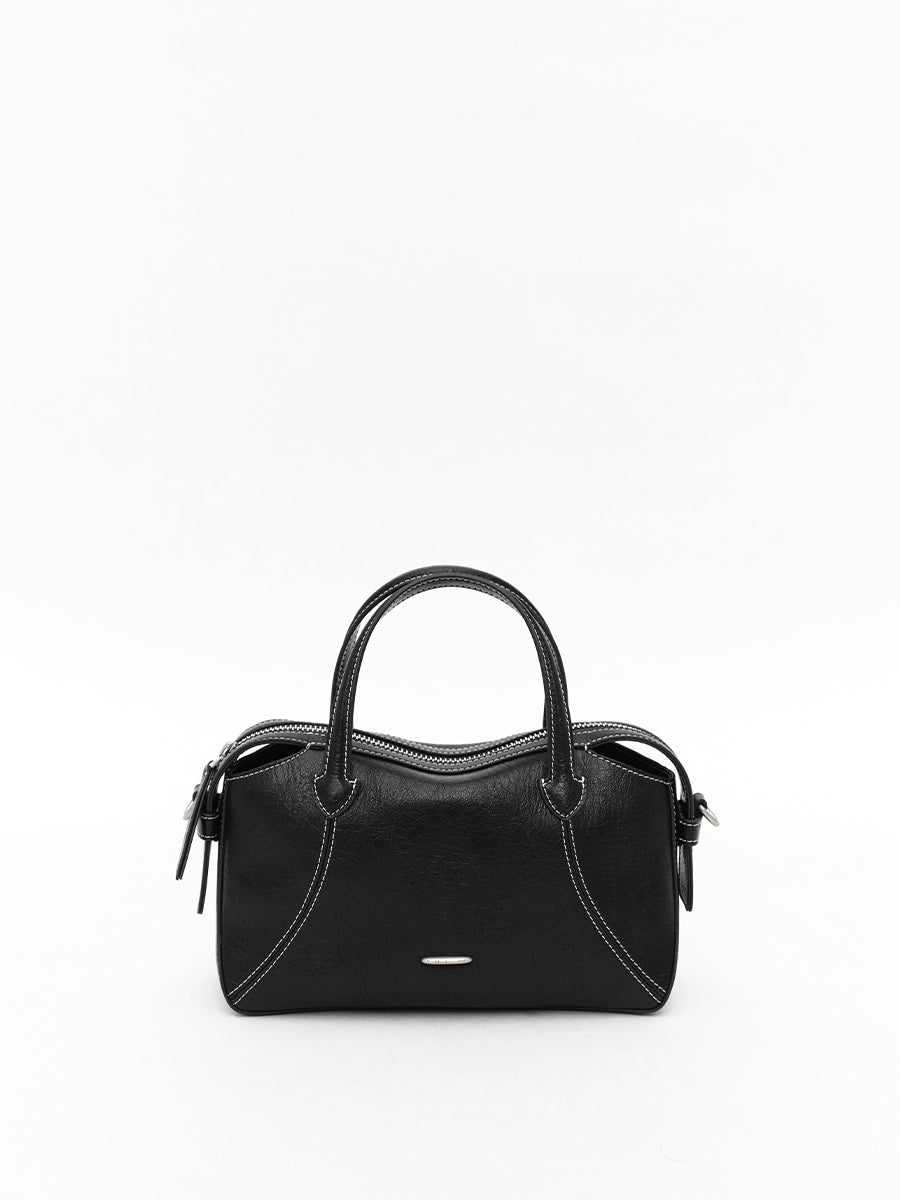 New Leather Boston Bag