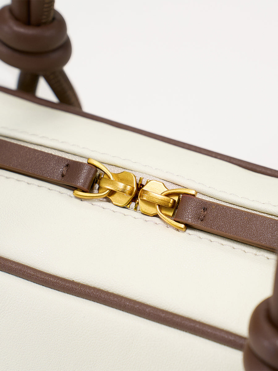 Color-blocking design boston bag