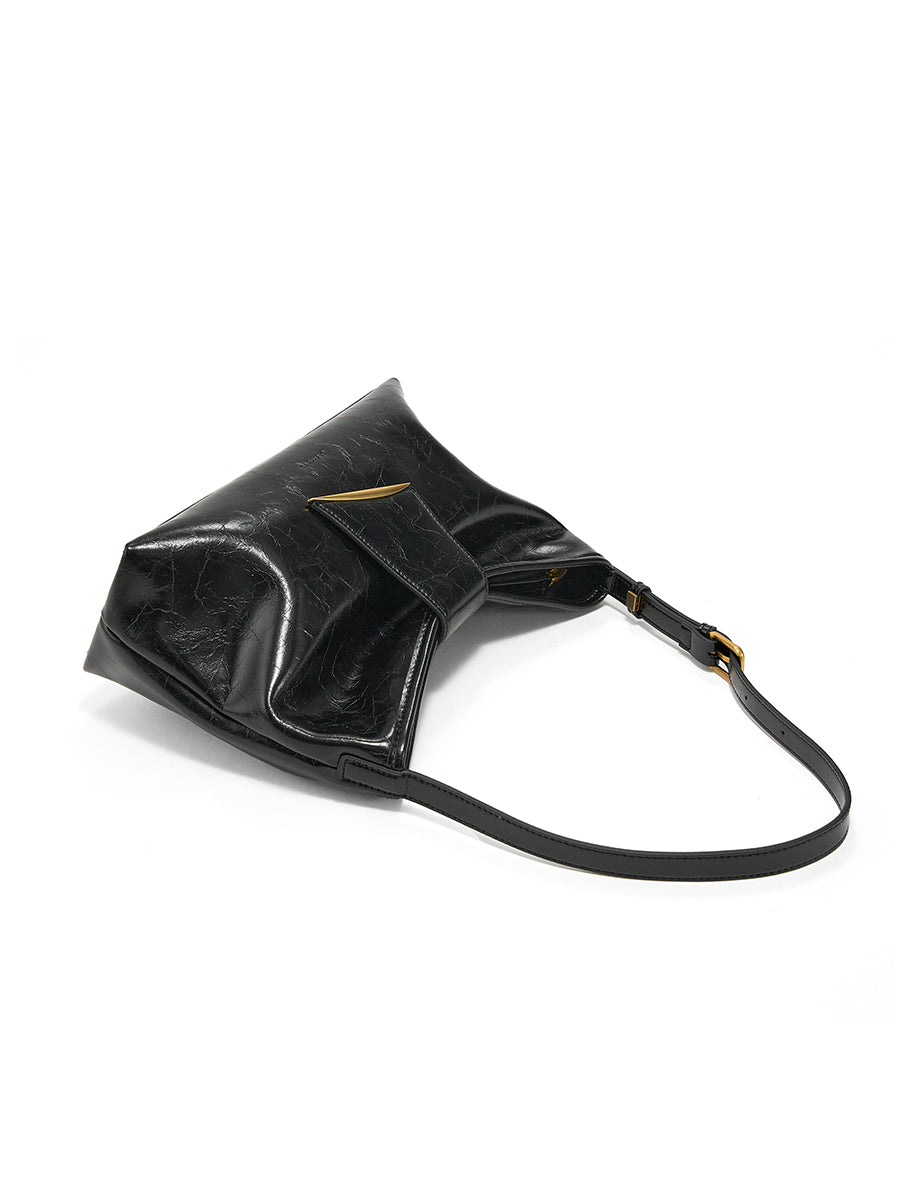 Arc-shaped design tote bag underarm bag
