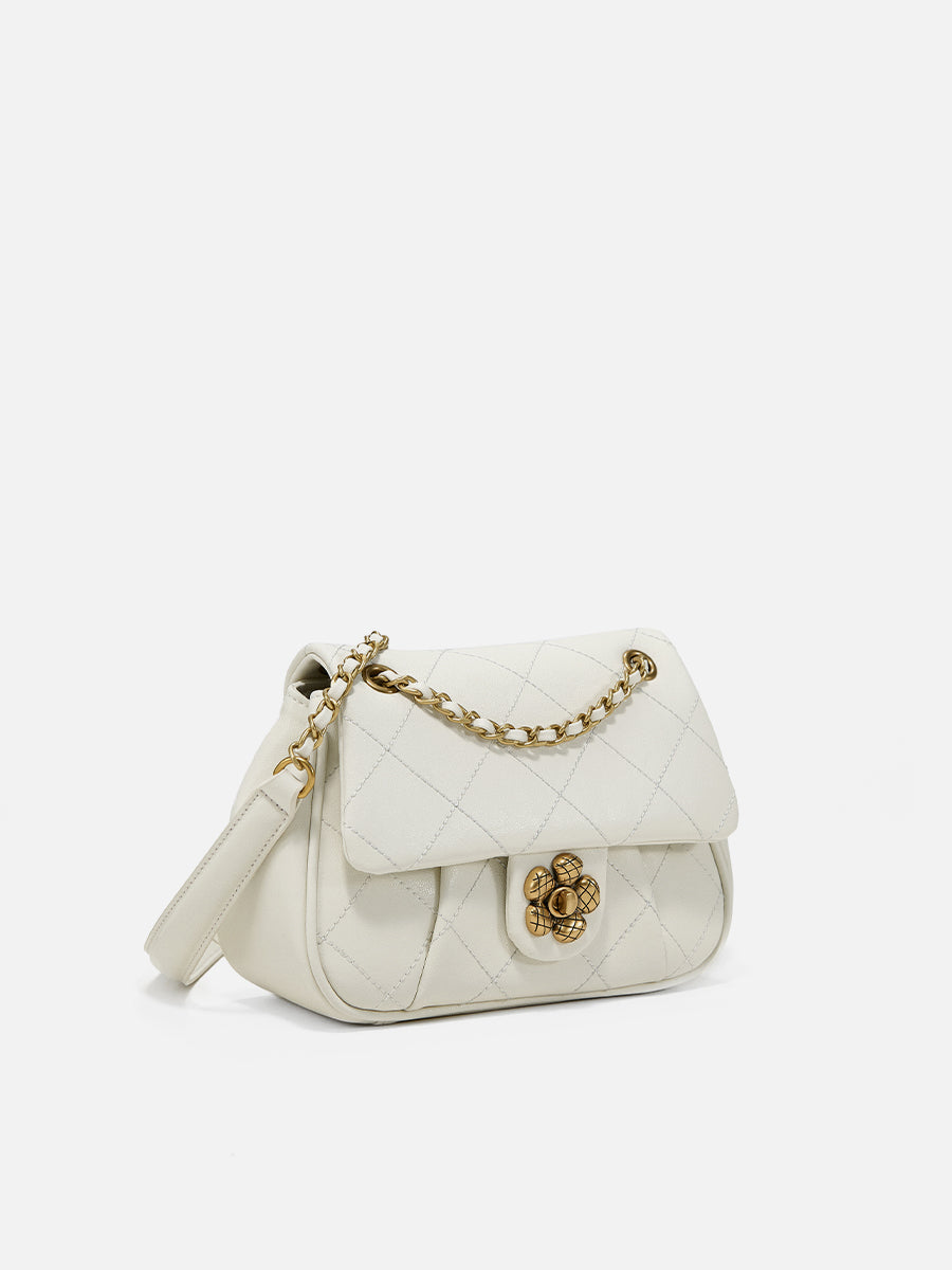 Diamond-shaped checkered underarm bag chain bag