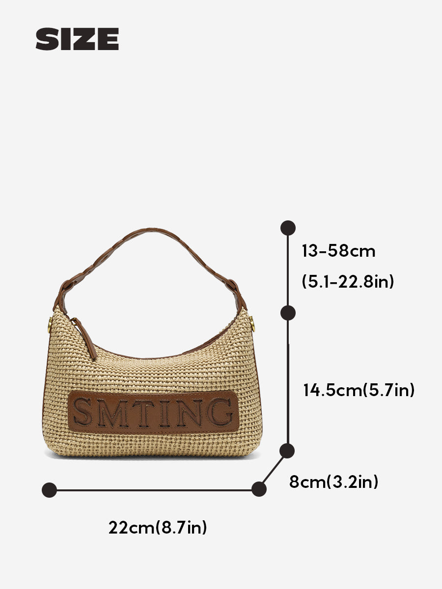 French woven handbag underarm bag