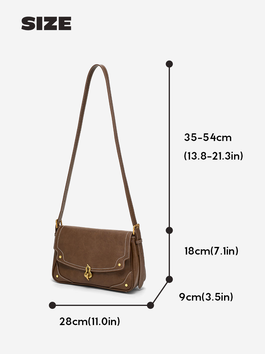 Semi-cooked Cheese-Crossbody Baguette Bag