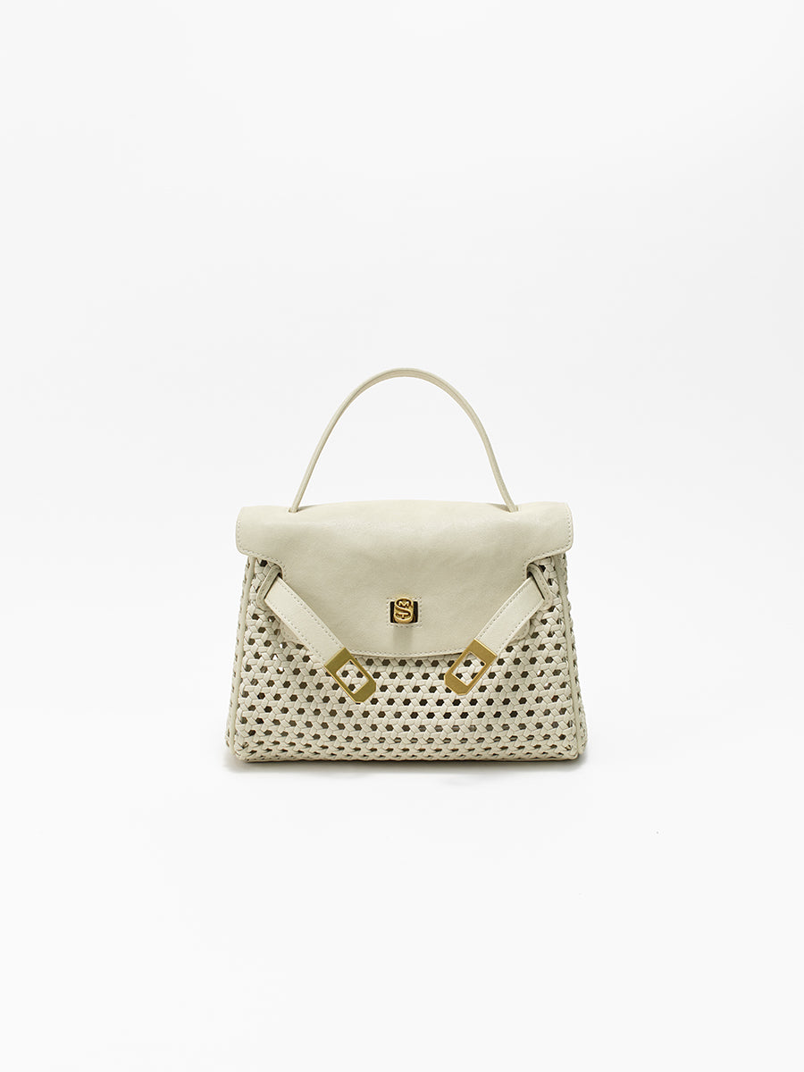 Openwork Woven Kelly Bag