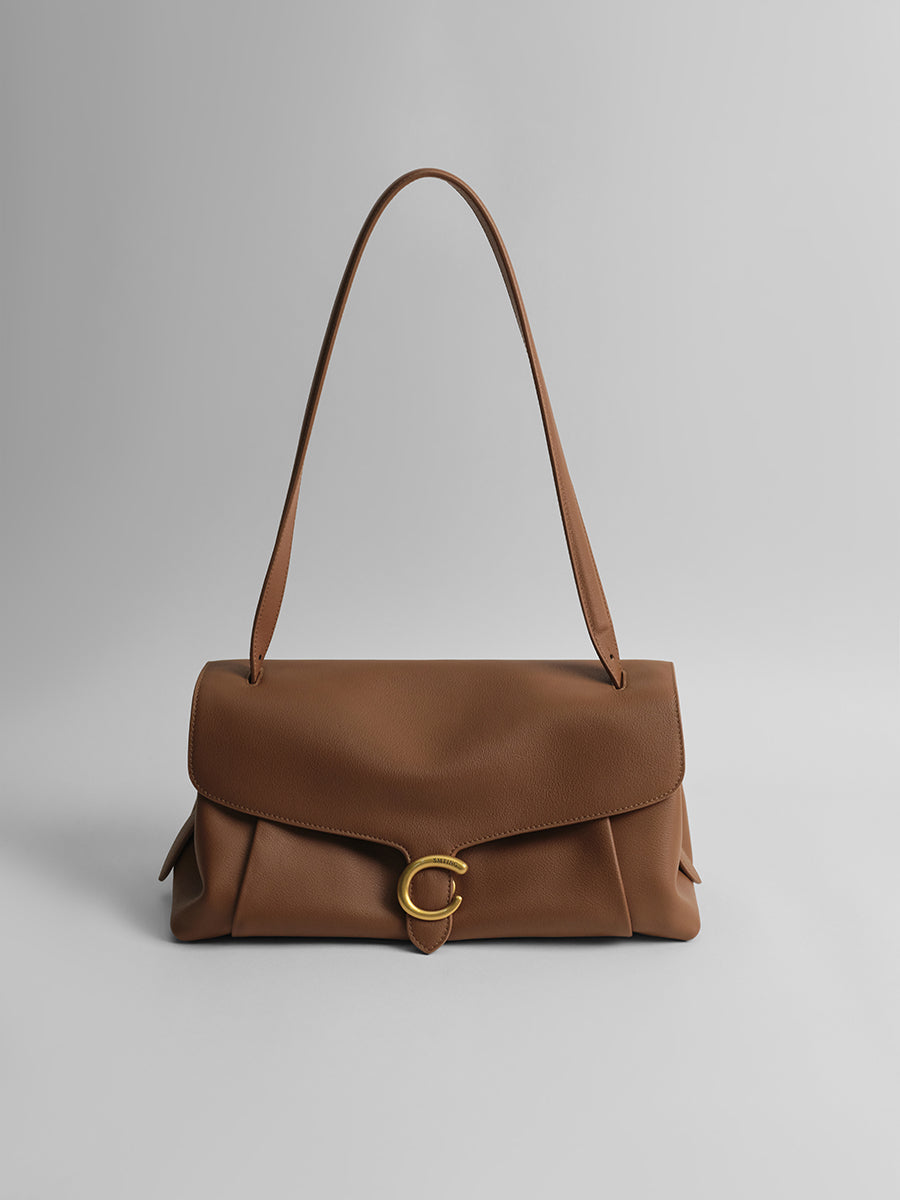 First-layer cowhide underarm bag