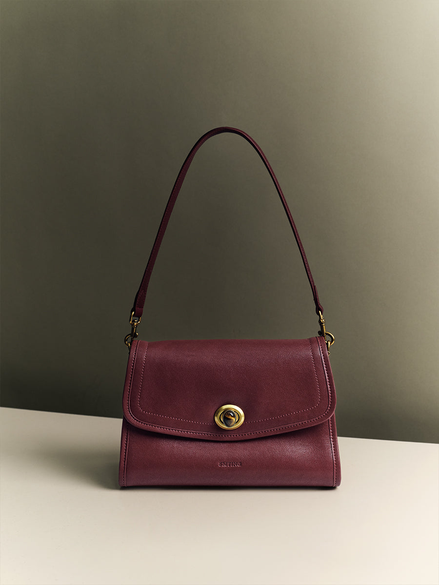 Retro lock shoulder small square bag