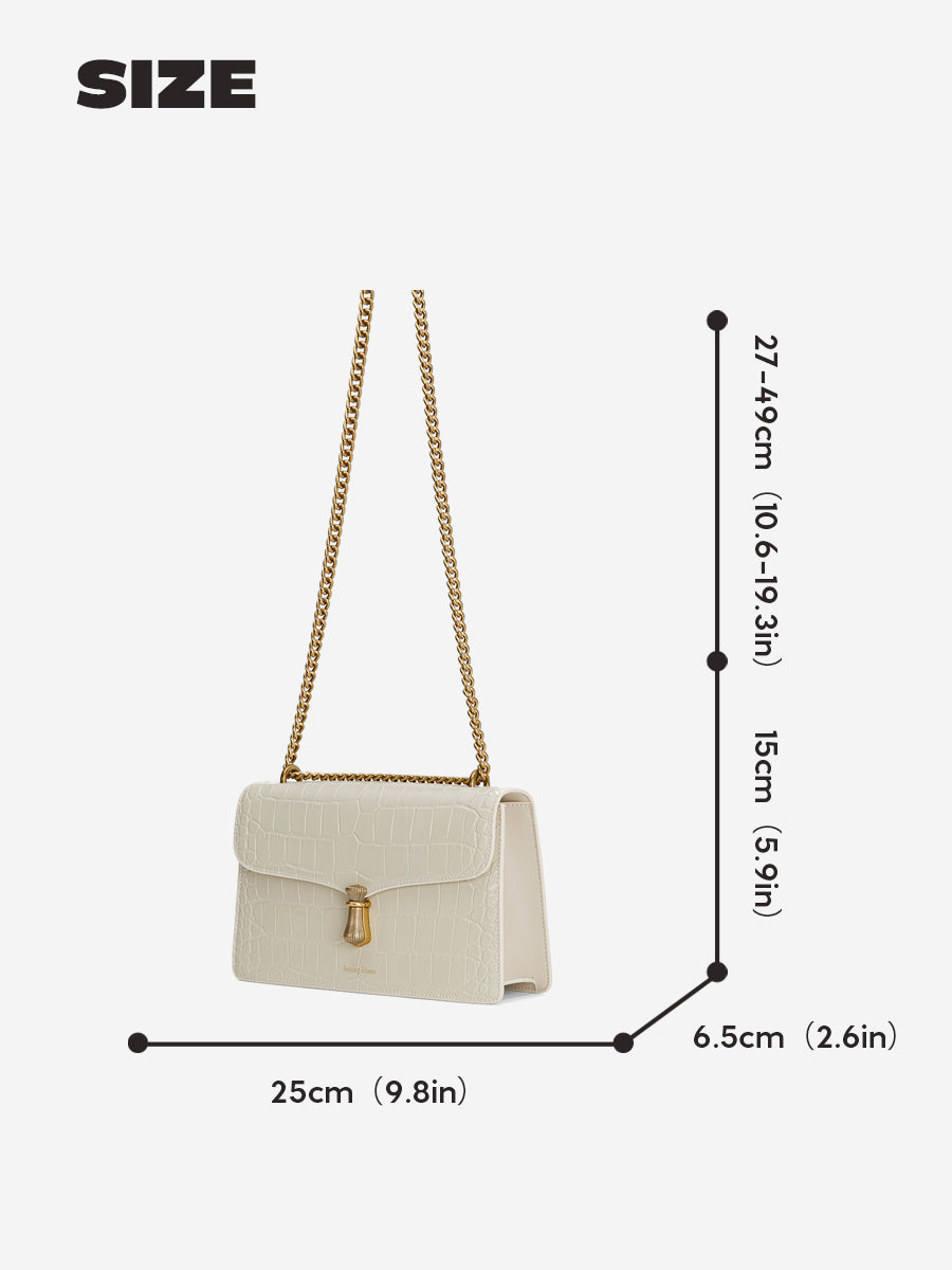 Minimalist textured chain bag