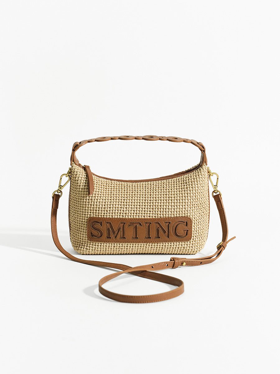 French woven handbag underarm bag
