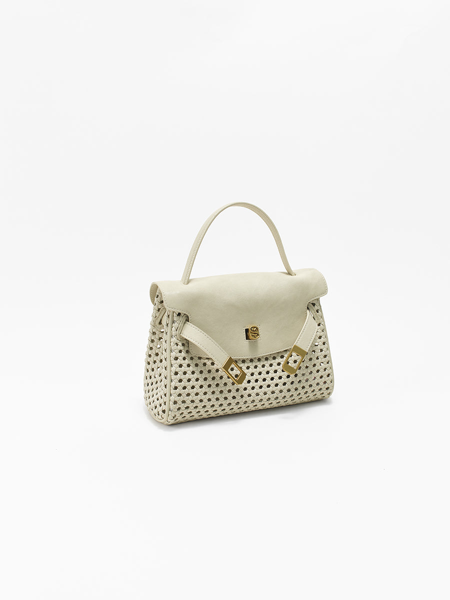 Openwork Woven Kelly Bag