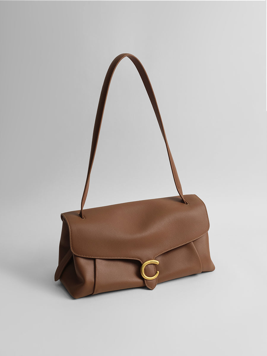First-layer cowhide underarm bag