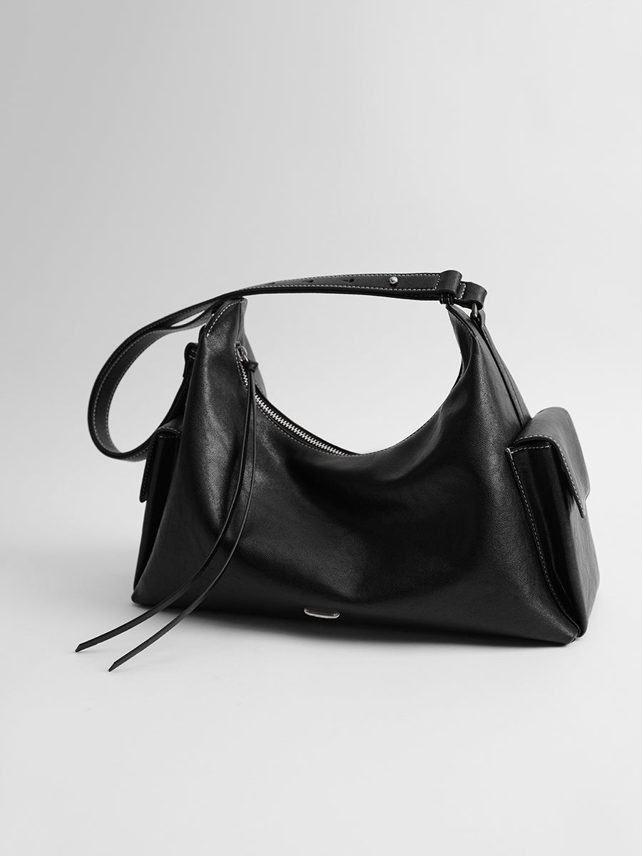Relaxed single-shoulder hobo bag